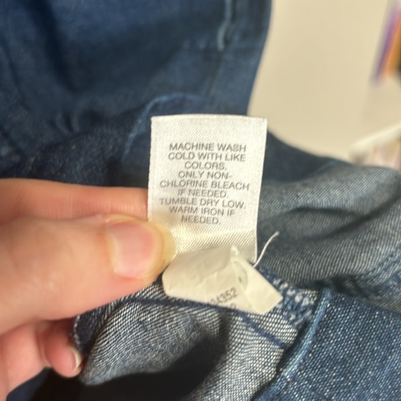 J Jill Denim Petite Small oversized lace up dress - Picture 6 of 8